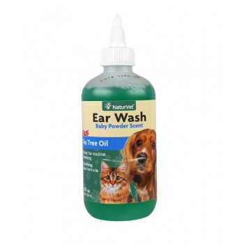 NaturVet 茶樹油寵物洗耳液 8 fl oz (236ml)